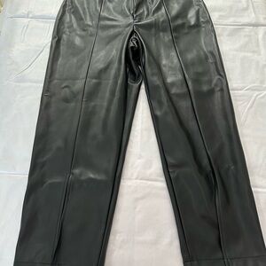 INC International Concepts Black Faux Leather Pants